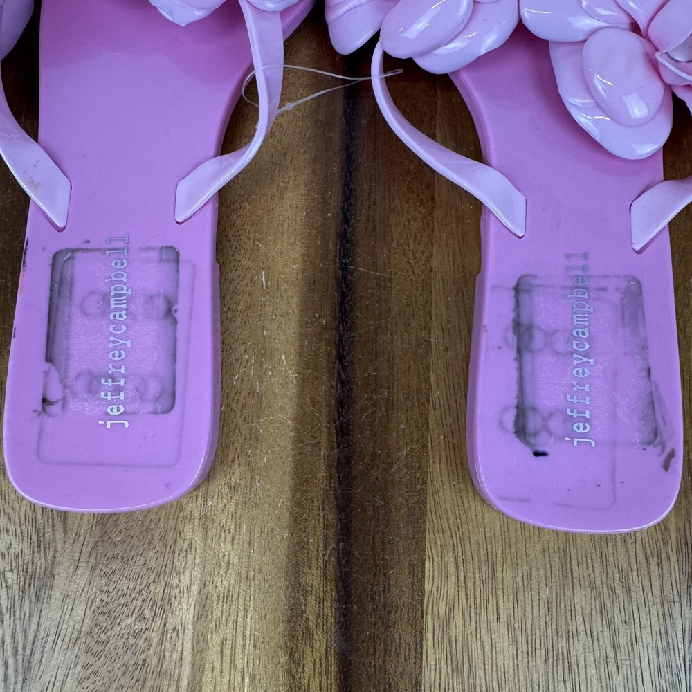 Womens‎ Jeffrey Campbell Floralee Pink Jelly Thong Flip Flops Sandals Size 9 M - Picture 3 of 9